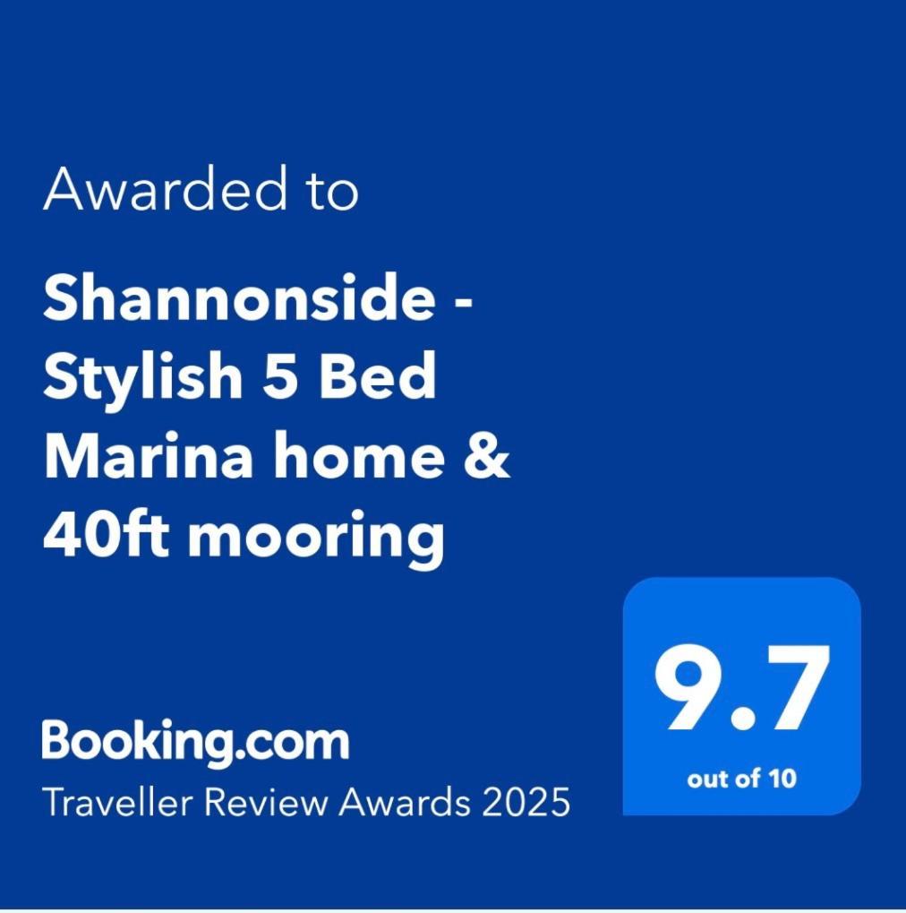 Shannonside - Stylish 5 Bed Marina Home & 40Ft Mooring Termonbarry ภายนอก รูปภาพ